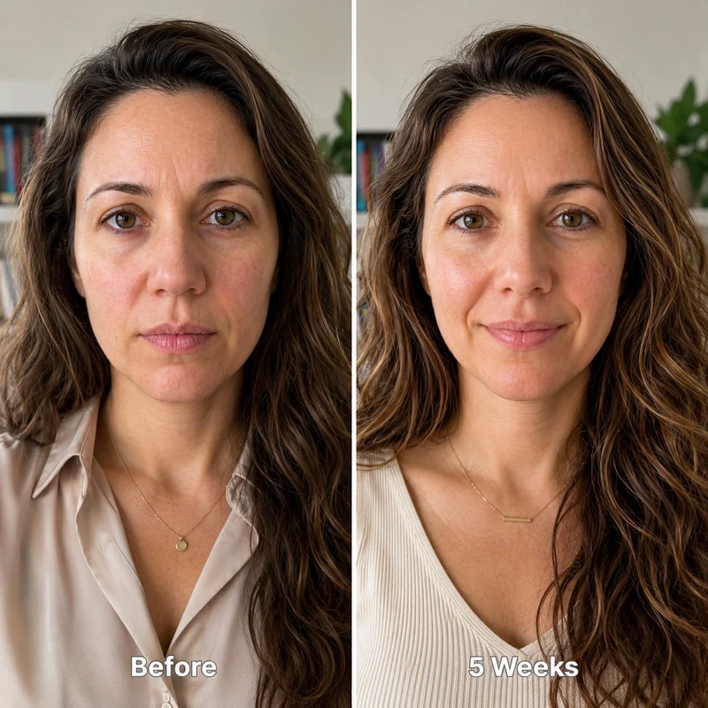 SculptAura™ customer before and after 5 weeks of use
