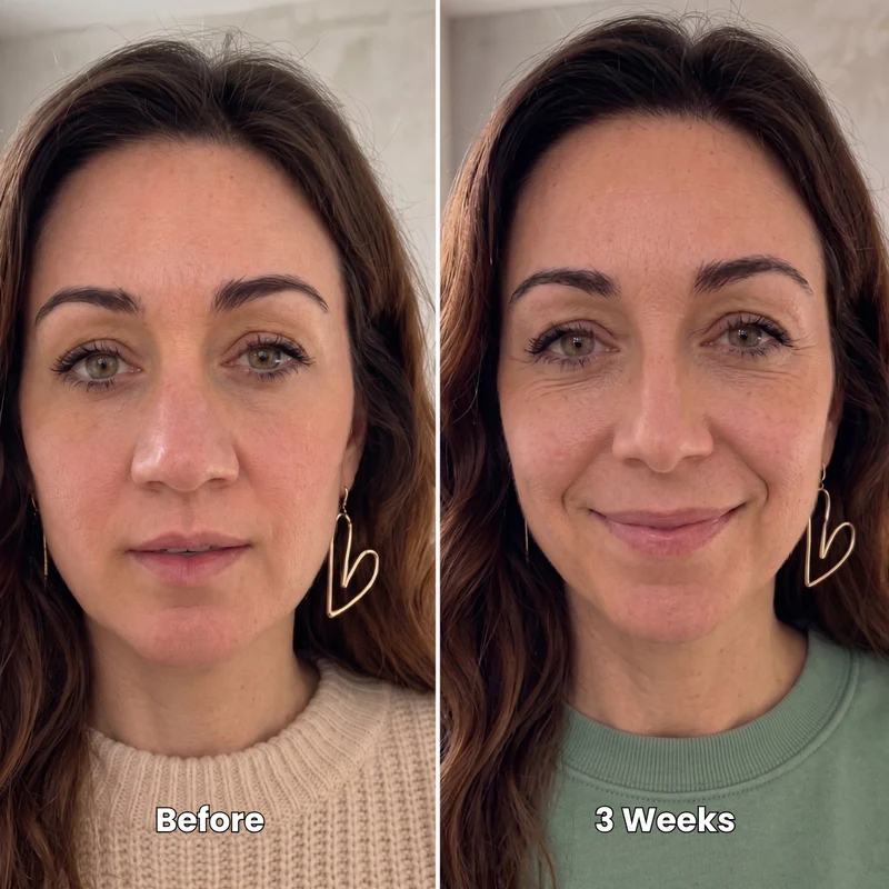 SculptAura™ customer before and after 3 weeks of use